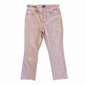 NYDJ Samantha Slim Tan Ankle / Crop Pants 8